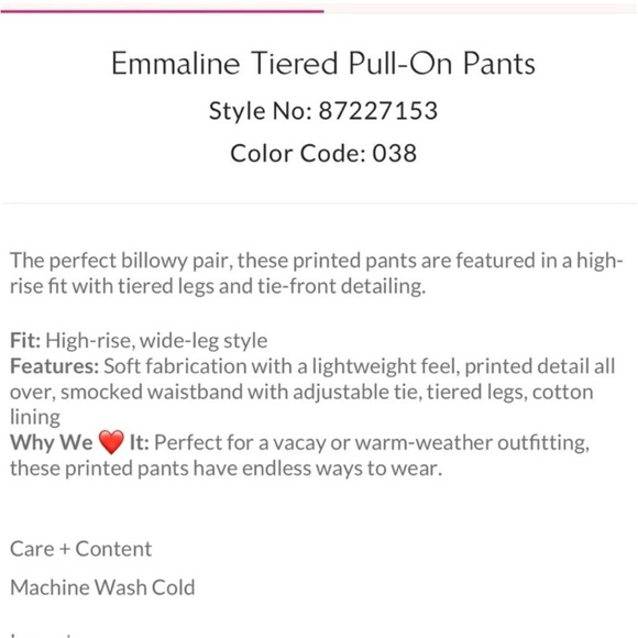 Free People Emmaline Tiered Wide Leg Pull On Pant Pink Size Small - Picture 8 of 10